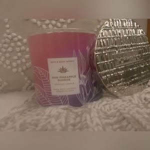 Pink pineapple sunrise 3 wick bath and body candle